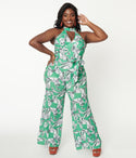 Plus Butterfly Print Glamour Goddess Jumpsuit