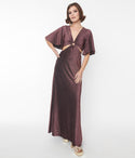 V-neck Knit Cutout Short Sleeves Sleeves Maxi Dress