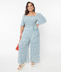 Floral Print Flutter Short Sleeves Sleeves Elasticized Tie Waist Waistline Square Neck Ruched Romper/Jumpsuit With a Sash