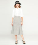 1940s Beige & Tweed Tina Trumpet Skirt