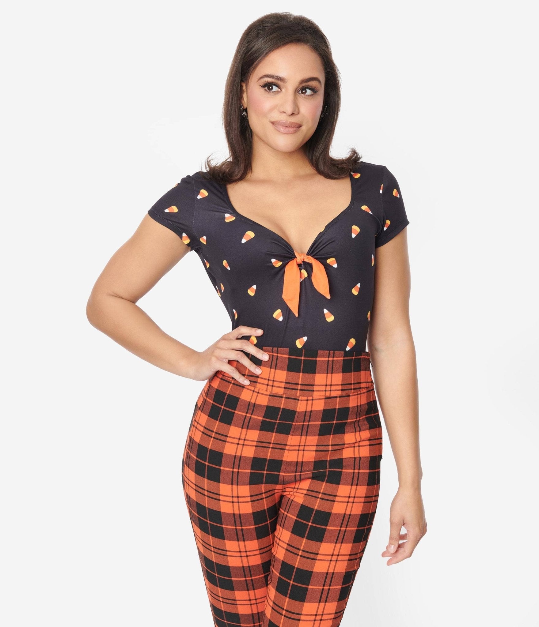 

Unique Vintage Black Candy Corn Sweetheart Rosemary Top