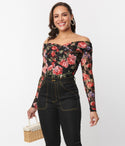 1940s Floral Lace Saturday Night Bodysuit
