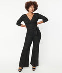 Tall Sexy V-neck 3/4 Sleeves Vintage Banding Evening Dress/Jumpsuit