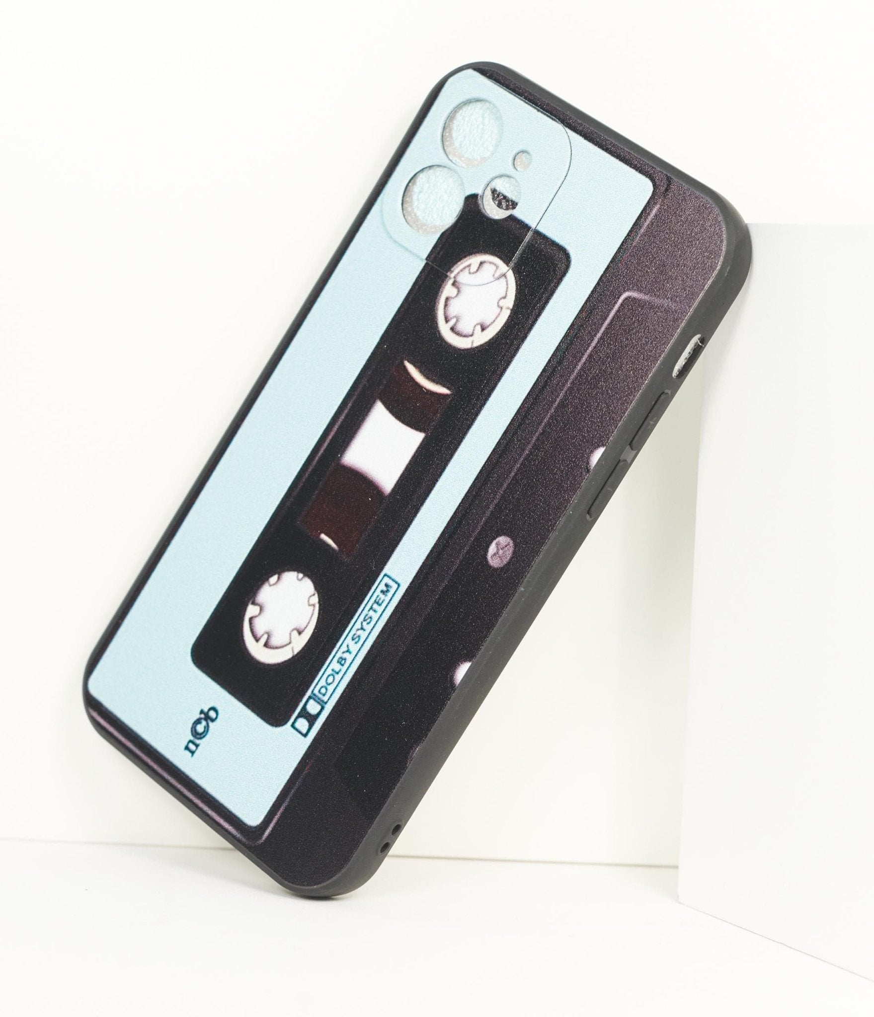 

Unique Vintage Blue & Black Cassette Iphone 12 Case
