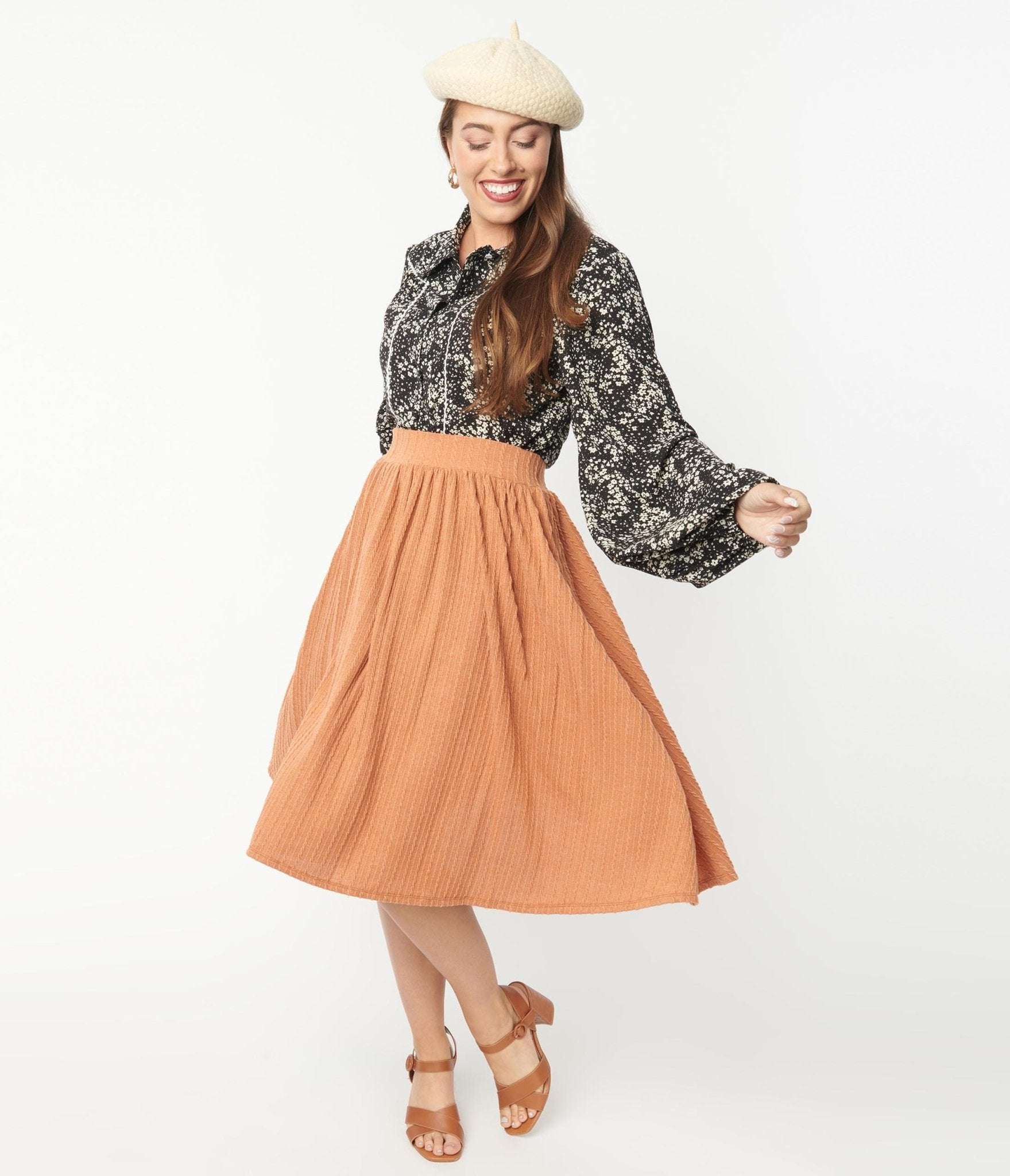 

Unique Vintage Cinnamon Maya Sweater Skirt