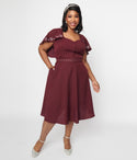 Spaghetti Strap Swing-Skirt Embroidered Pocketed Dress