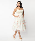 Sweetheart Swing-Skirt Tulle Spaghetti Strap Dress by Unique Vintage