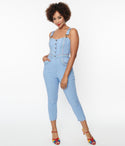 Pocketed Fitted Vintage Jumpsuit