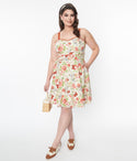 Plus Butterfly Floral Follow Your Heart Flare Dress