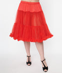 Plus Retro Style Ruffled Petticoat