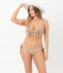 1970s Suede Fringe Sweet & Sash y Swim Bottom