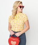 Gingham & Cherry Print Elsie Blouse