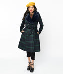 Sophisticated Collared Pocketed Tie Waist Waistline Wool Long Sleeves Dress