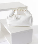 Leatherette Pearl Handbag