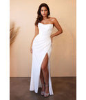 Corset Waistline Satin Off the Shoulder Lace-Up Wedding Dress