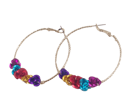 Fiesta Floral Hoop Earrings - ilaments Jewelry product image