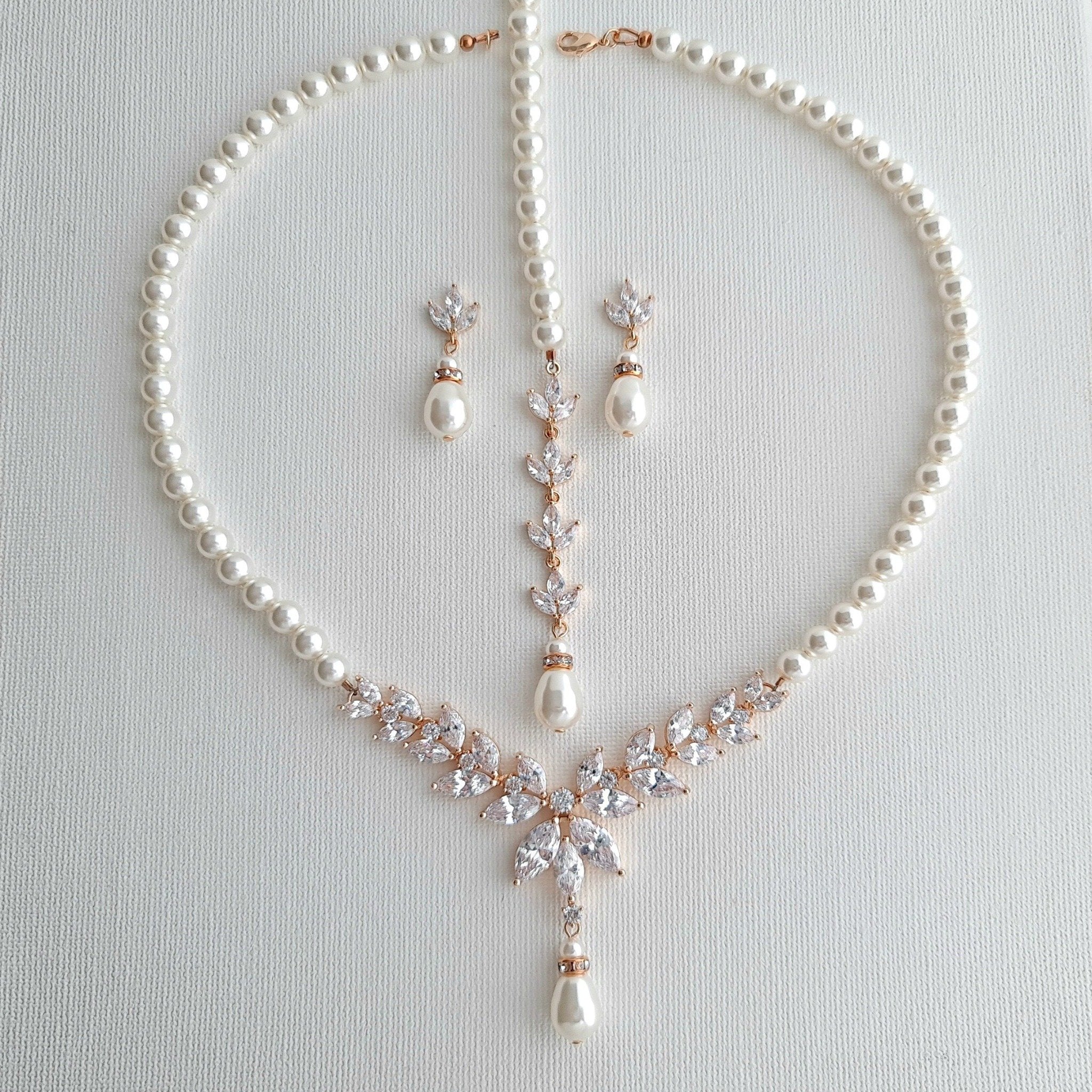 Elegant Real Pearl Necklace Set