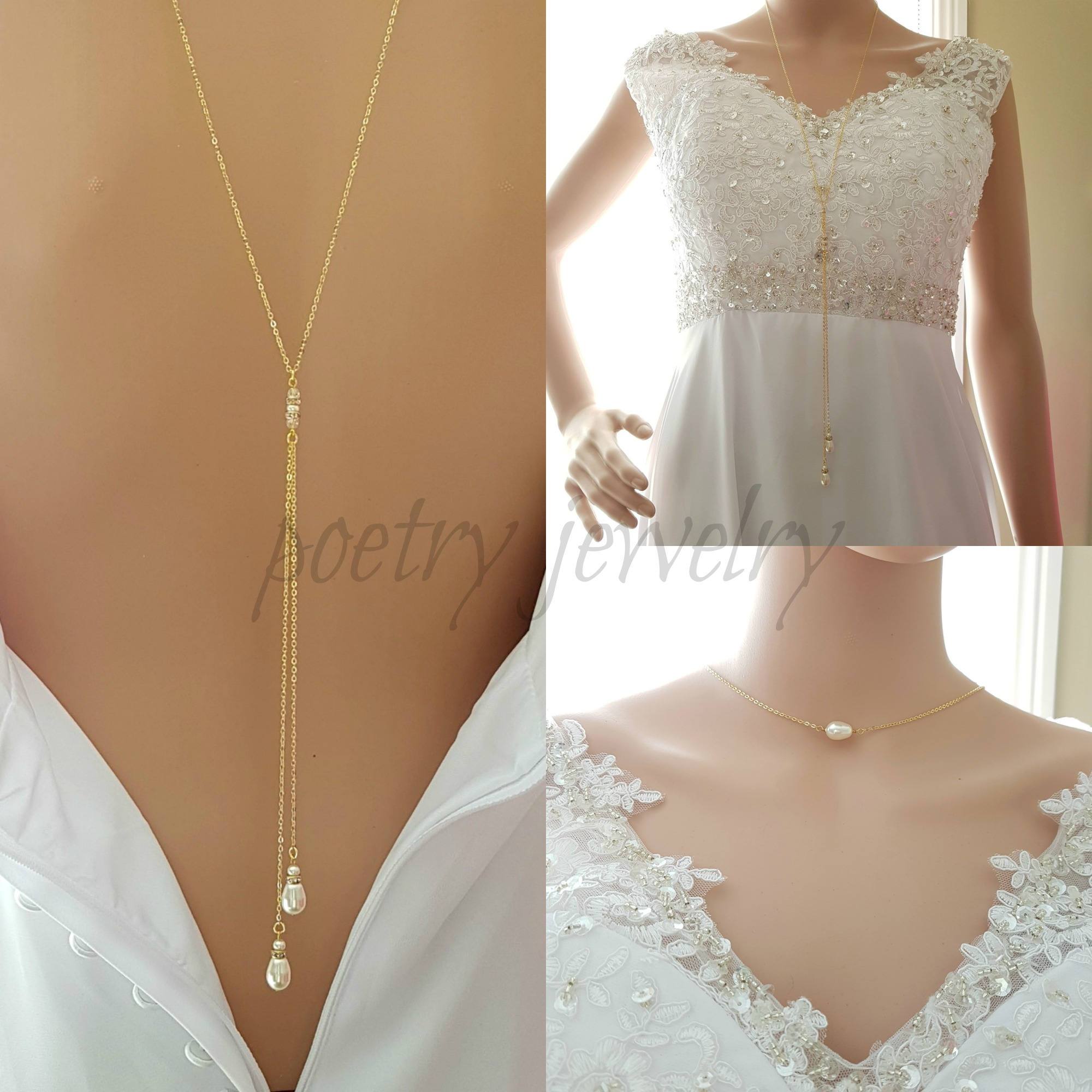 Chic Long Heart Crystal Butterfly Back Chain Necklace - Temu