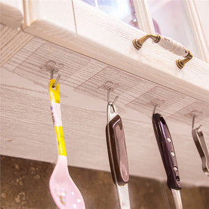 6 Pack Clover Adhesive Hooks Sticky Wall Ceiling Hooks Nail Free