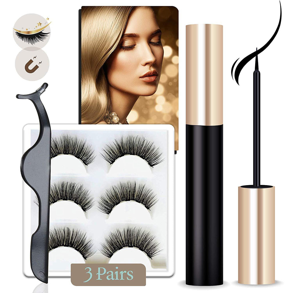 Same Designed 3 Pairs of Natural Look Magnetic with Applicator