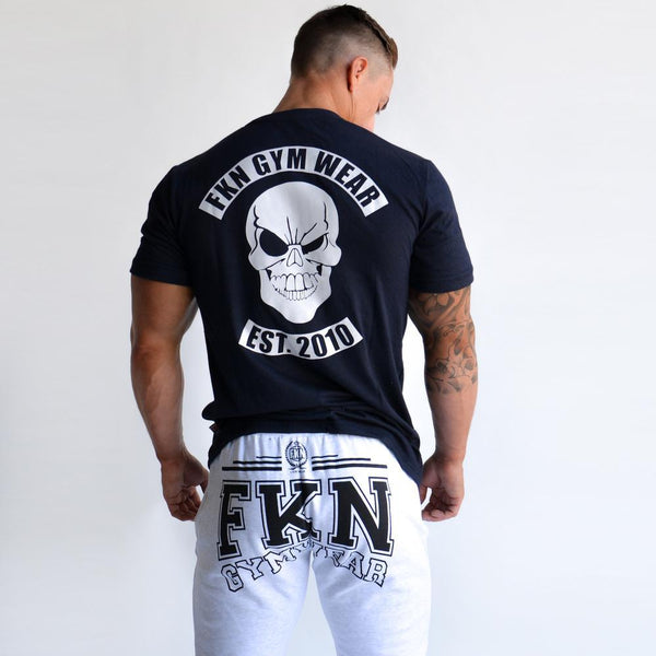 FKN Gym Wear Skull Logo Tee Navy Jymlocker