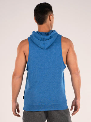 royal blue sleeveless hoodie