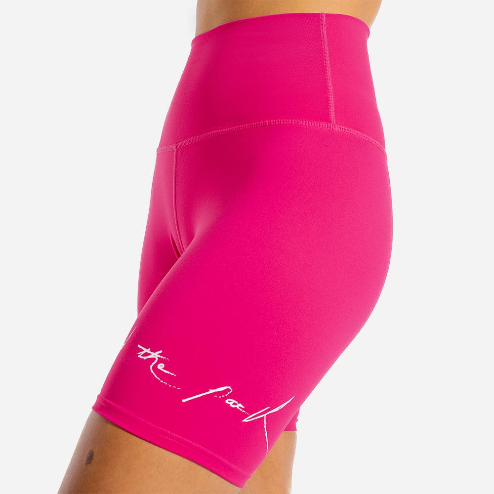 magenta biker shorts