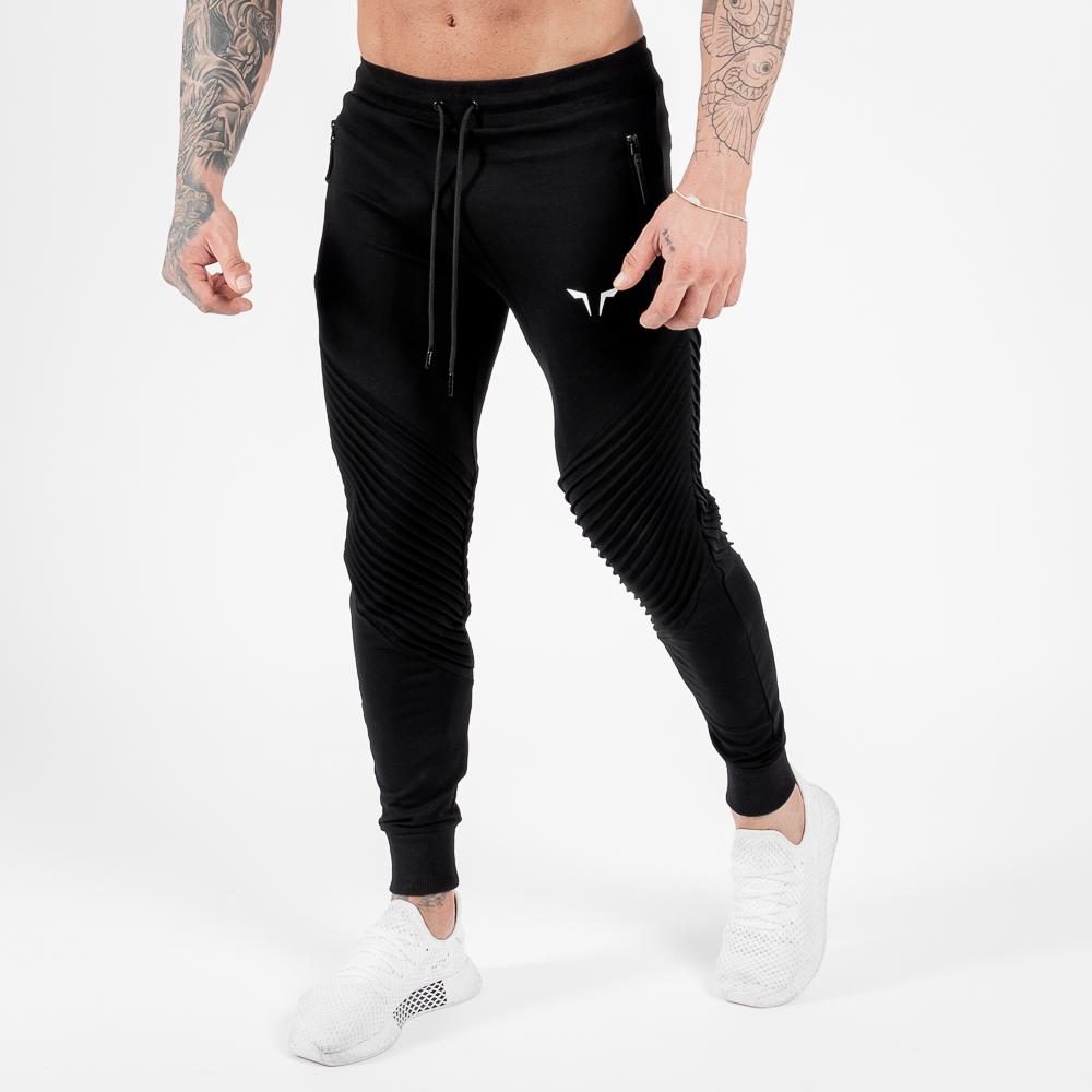 ribbed black joggers