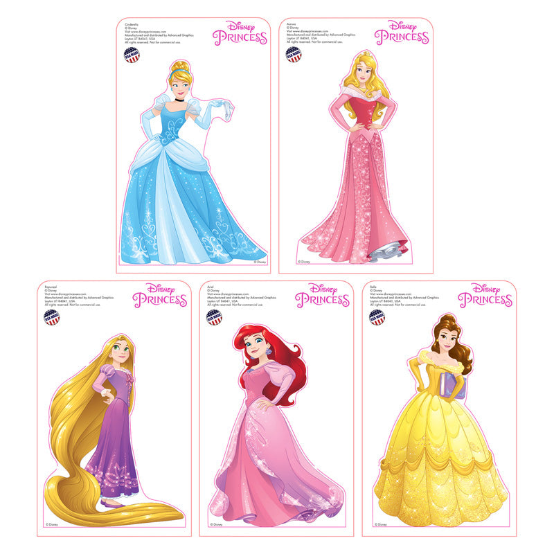 Disney Princesses 5 Piece Set Of Mini Cardboard Cutout Standups Standees 