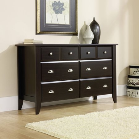 Sauder Shoal Creek 6 Drawer Dresser Jamocha Wood Finish Alfafurn