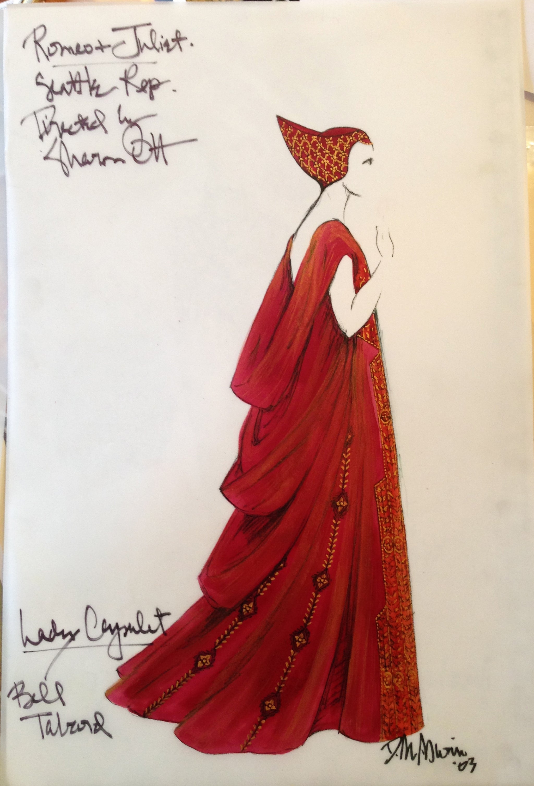 romeo costume sketch