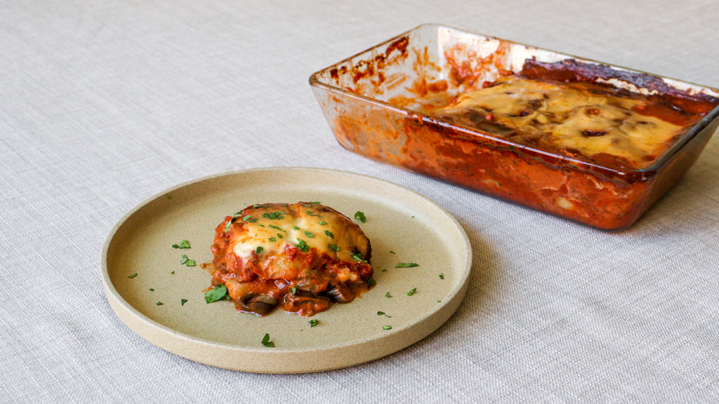 Hey Planet Moussaka with sustainable and healthy insect protein meat
