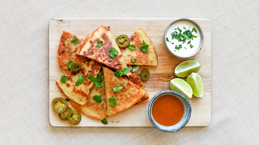 Hey Planet recipe the ultimate quesadilla with sustainable and healthy insect protein meat