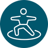 person stretching icon