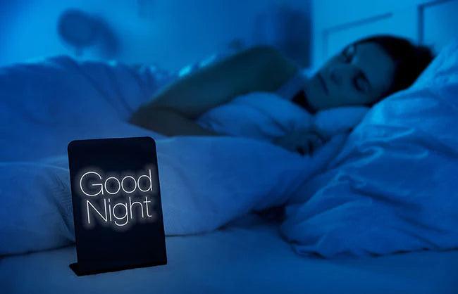 Good Night, Woman healthy sleeping in bed at night