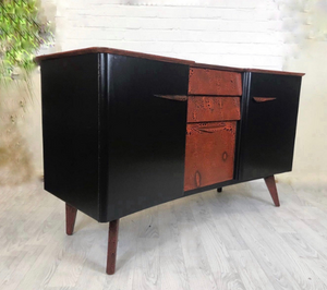 Black Orange Sideboard Storage Cupboard Drinks Cabinet Colour