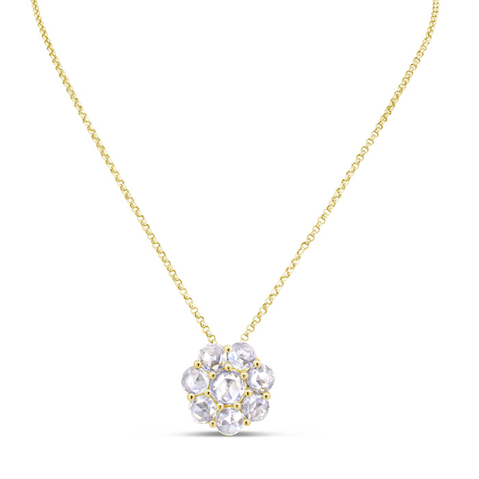 flower shaped diamond necklace