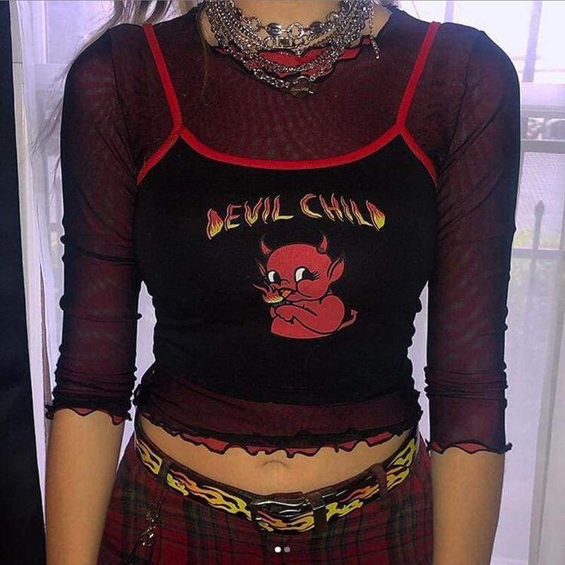 Devil Child Crop Top | Shop Streetwear Clothing and Accessories Online