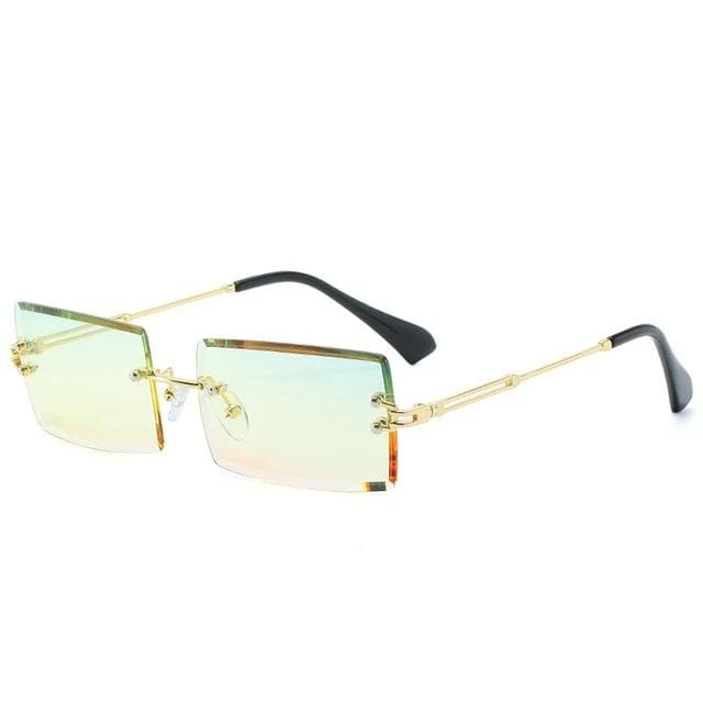 diamond cut rectangle sunglasses