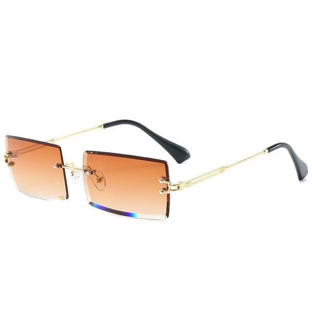 diamond cut rectangle sunglasses