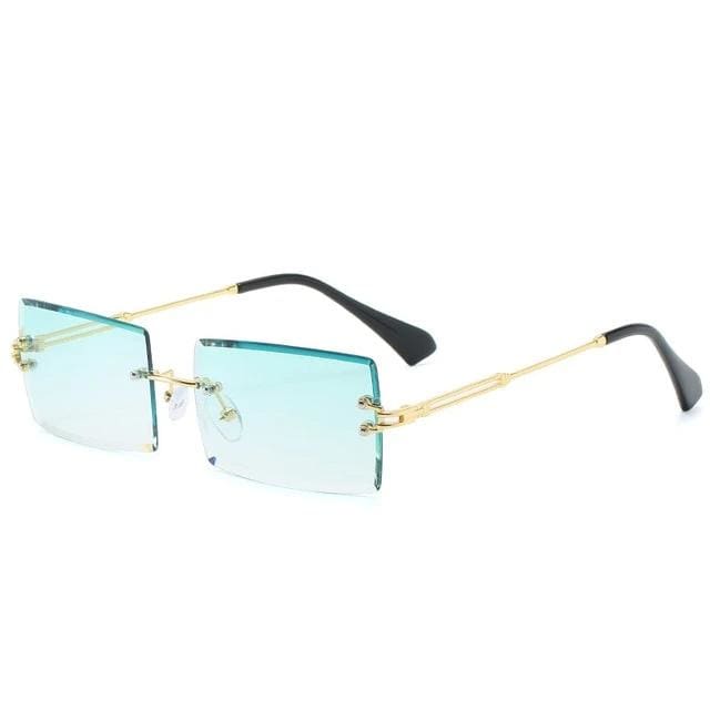 diamond cut rectangle sunglasses