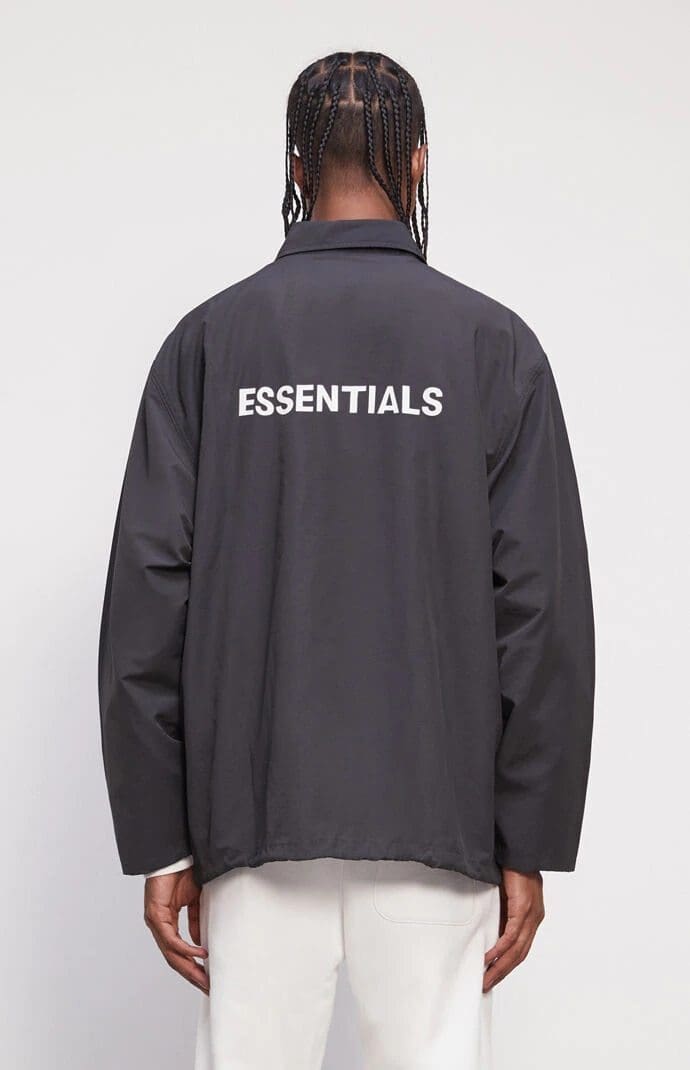 essentials black coach jacket