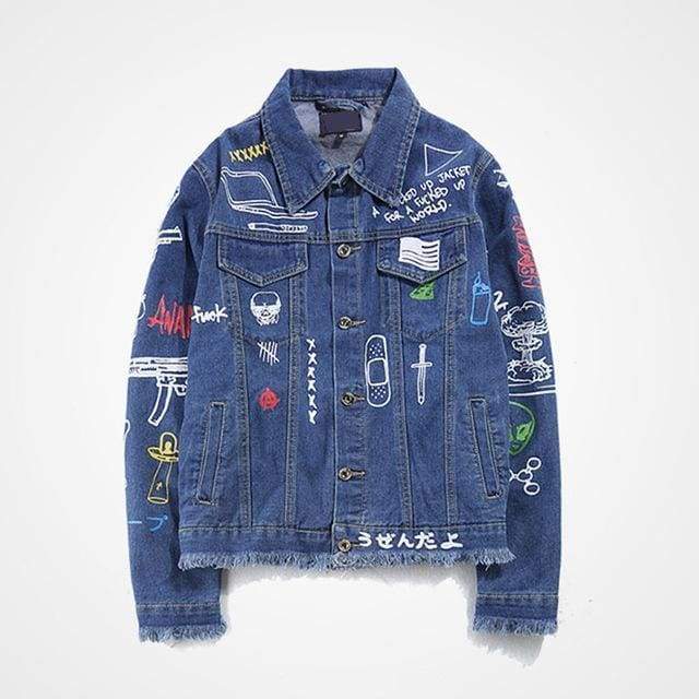 Graffiti Denim Jacket - Streetgarm