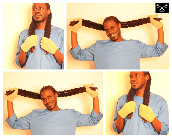 Loc Glove To Clean, Dry and Maintain Locs