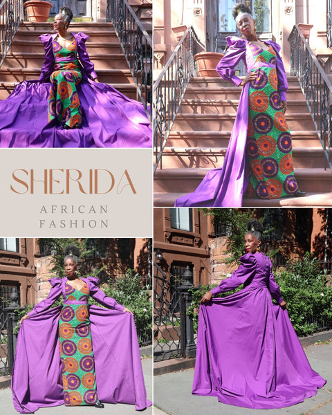 Afrikaanse jurk, voor bruiloft of prom