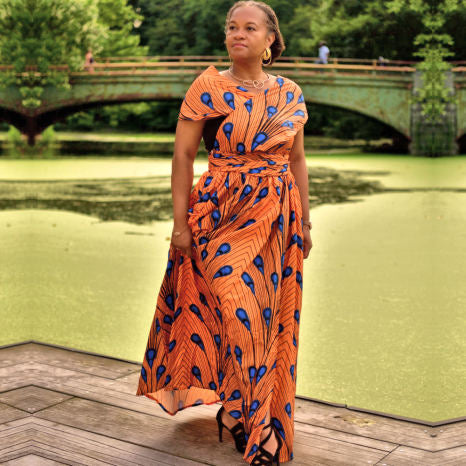 Infinity-jurk in Afrikaanse print - Multi-way dress