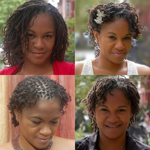 Collage photo Microlocs Braidlocs Mireille Liong