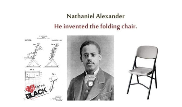 Folding chair invented by a black man