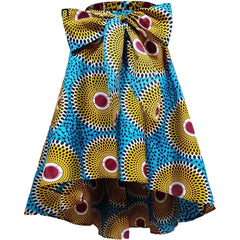 High low African skirt with bow