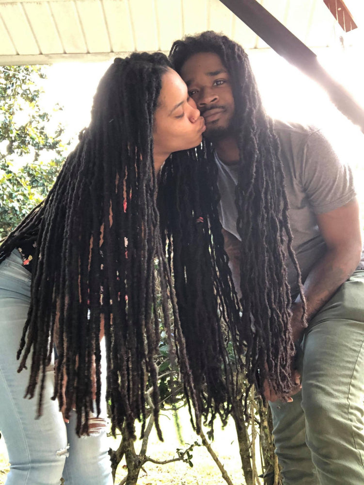 Black Love Kenneya & Bookai loced couple with Dreadlocks